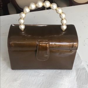 Vintage bronze evening bag made in Italy!